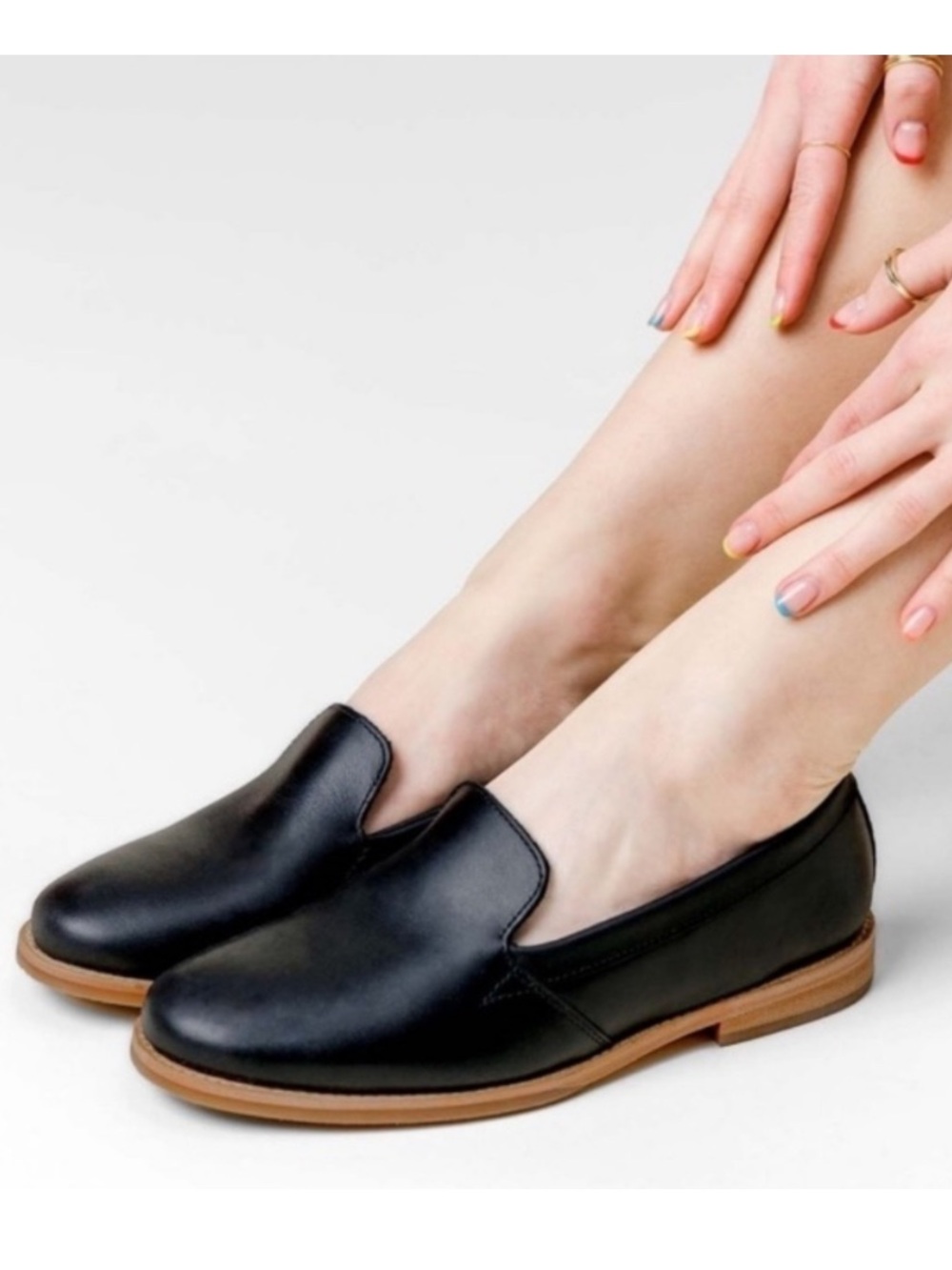 Patina Portland Leather Goods-Women's Leather Loafers - Black and Brown